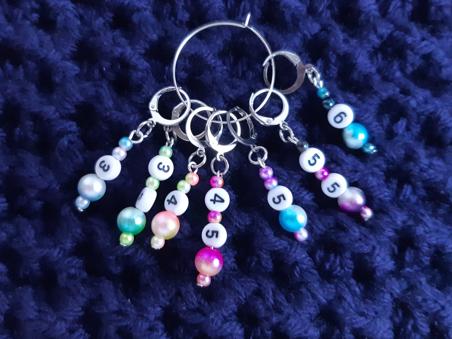 Crochet Hook Size Stitch Marker Set Of 7