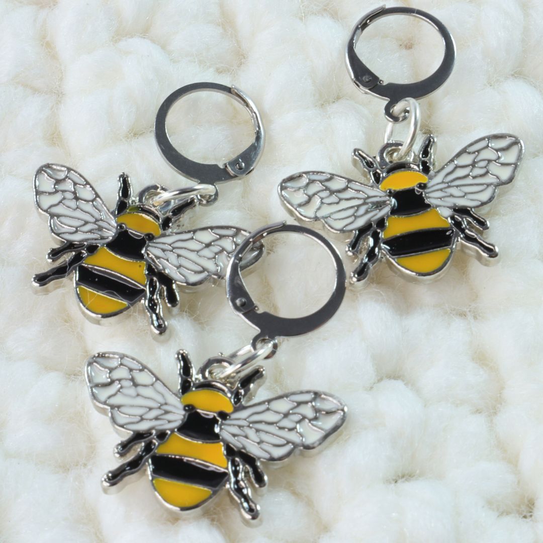 Bee Stitch Marker (flat)