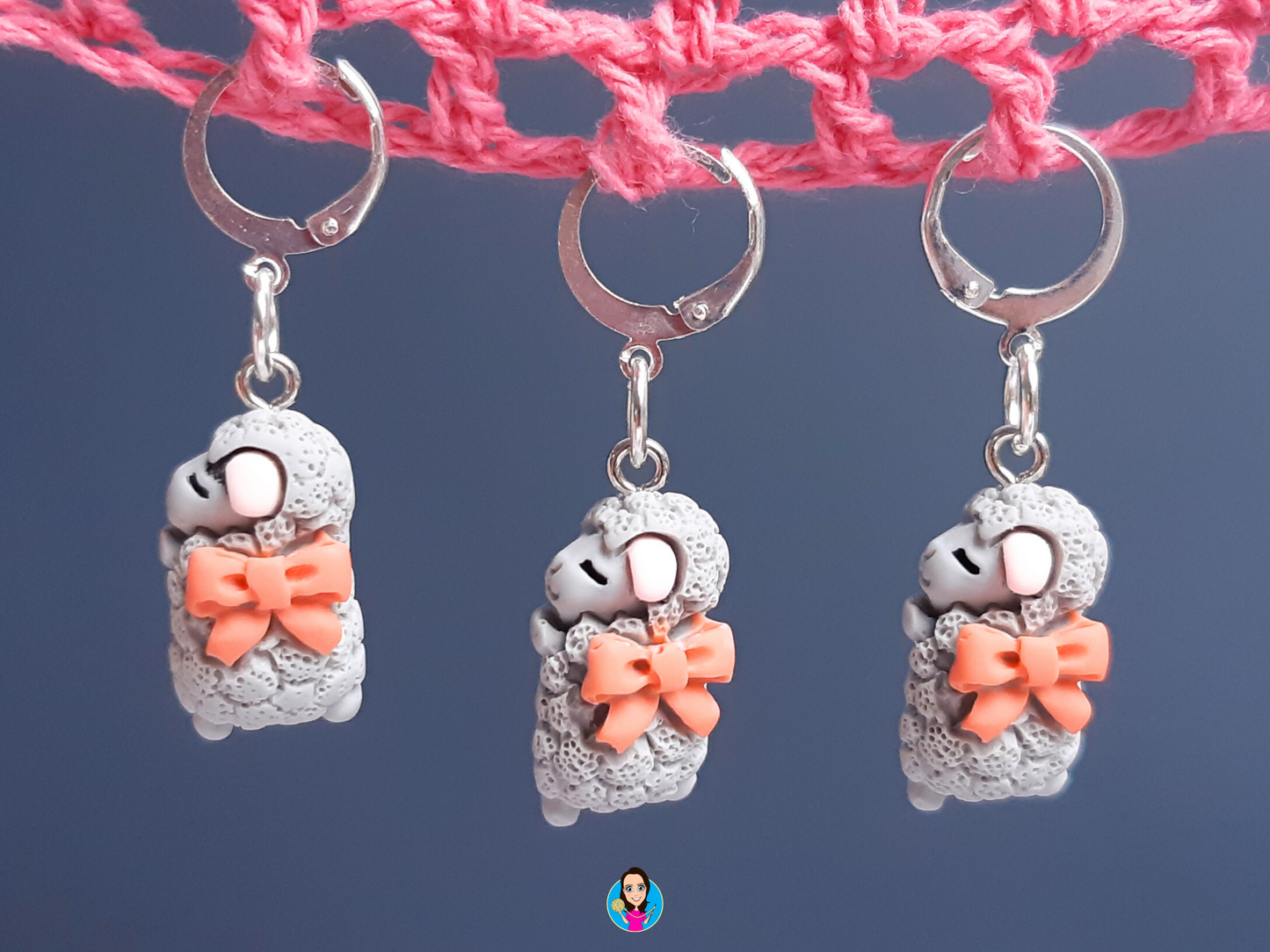 Sleepy Lamb Kawaii Stitch Marker