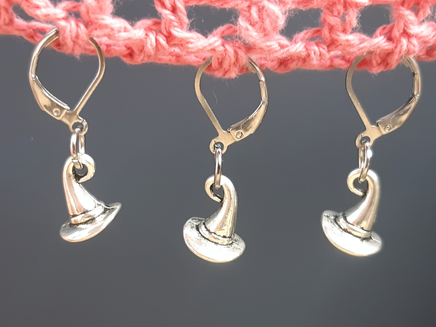 Witch's Hat Stitch Marker (Silver)