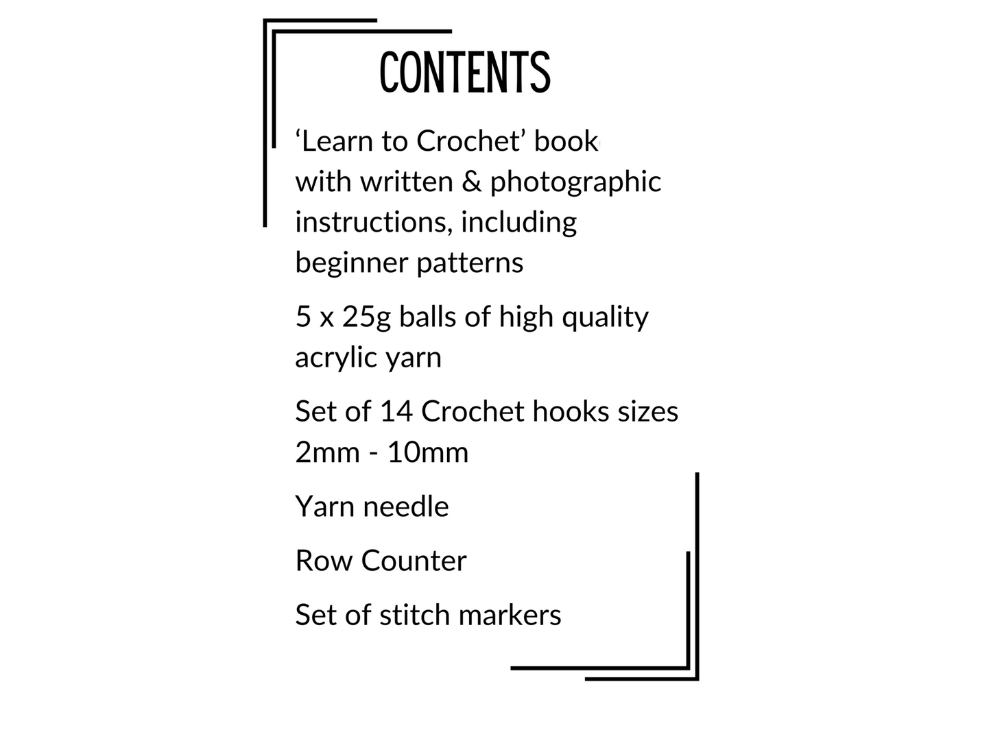 Learn To Crochet Kit (Bright Colours)