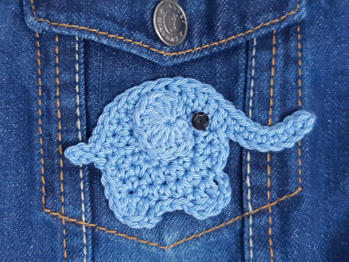 Blue Elephant Applique