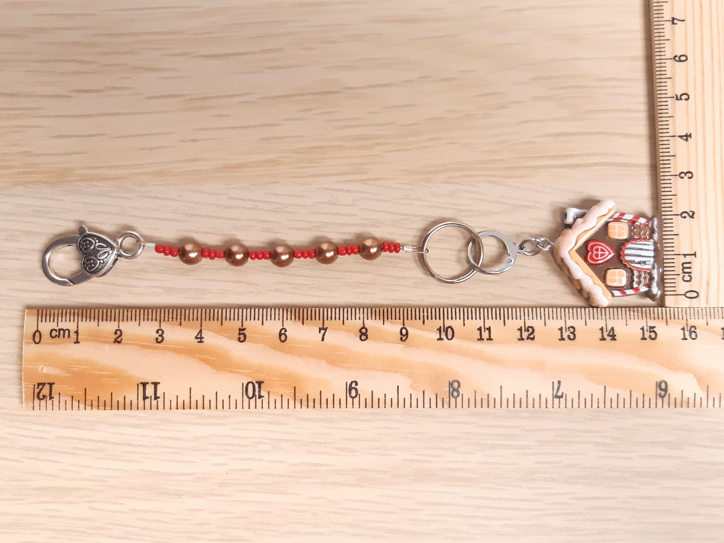 Gingerbread House Scissor Fob and Stitch Markers Set