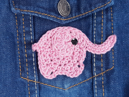 Pink Elephant Applique