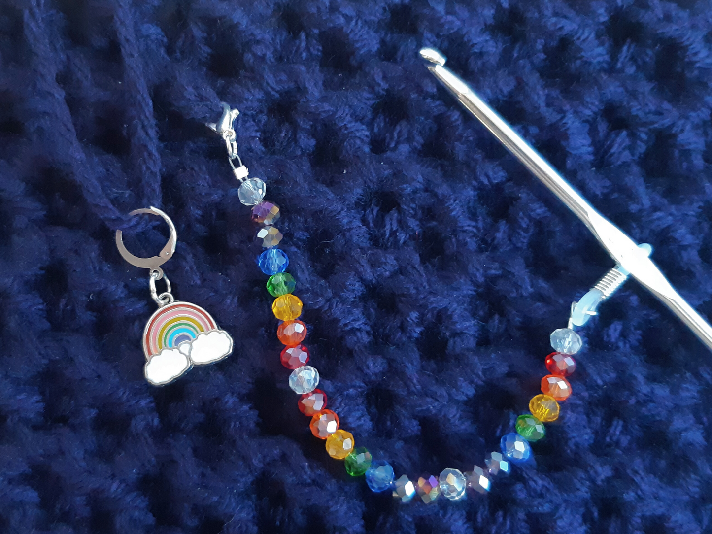 Rainbow Beaded Hook Keeper