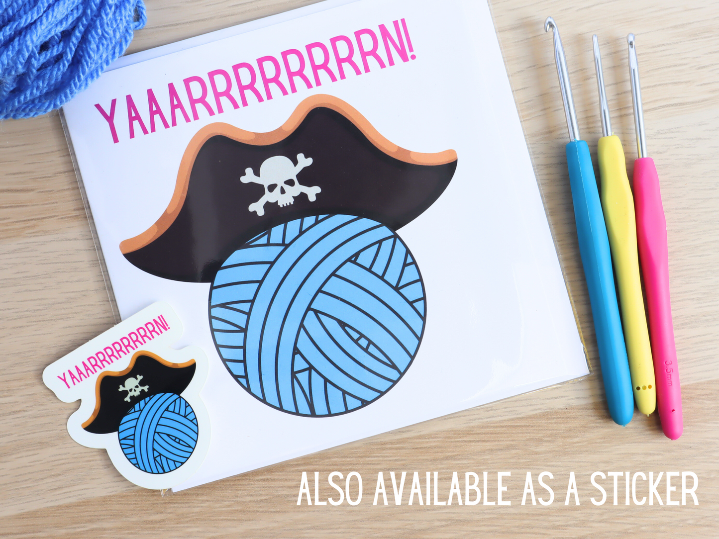 Yarrrrrn! Pirate Crochet Card