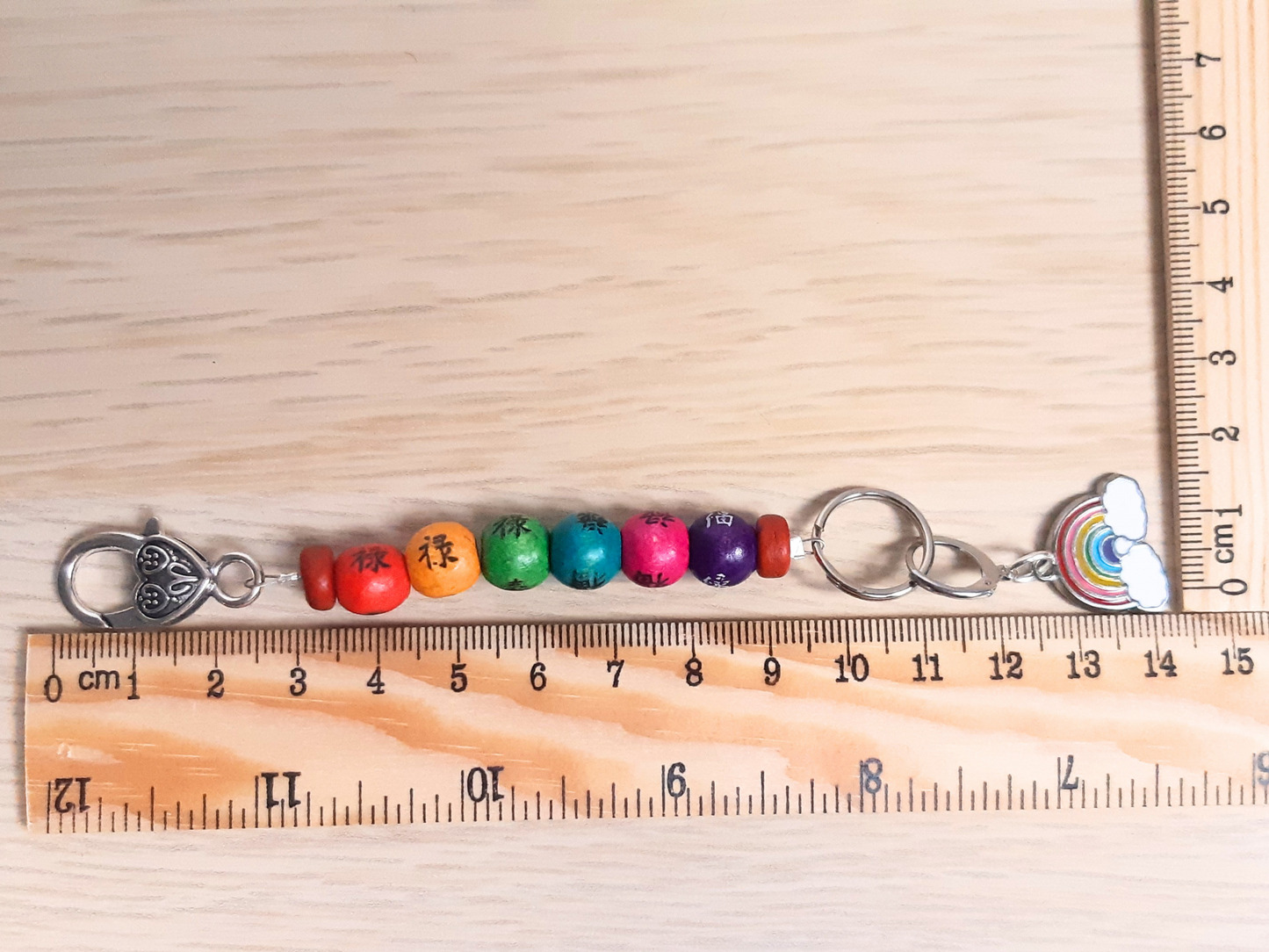 Rainbow Scissor Fob and Stitch Marker Set