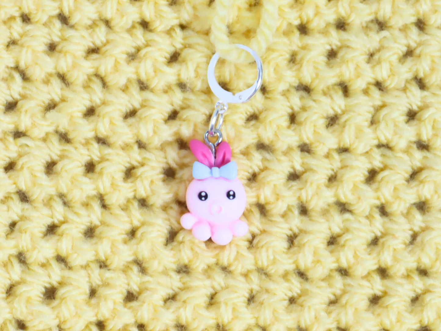 Pink Octopus Kawaii Stitch Marker