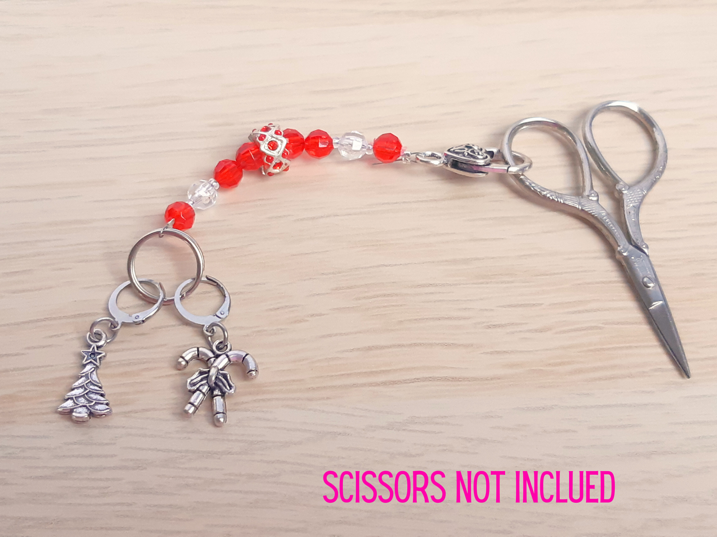 Christmas Scissor Fob and Stitch Markers Set