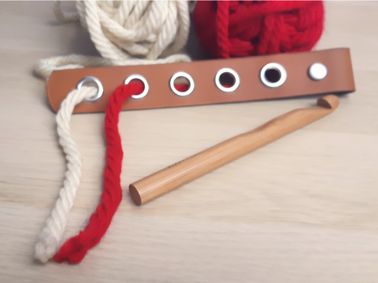 Chunky Leather Yarn Divider Organiser