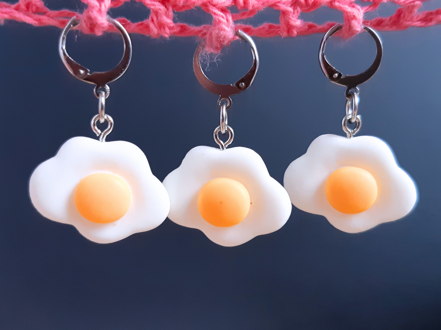 Fried Egg Stitch Marker