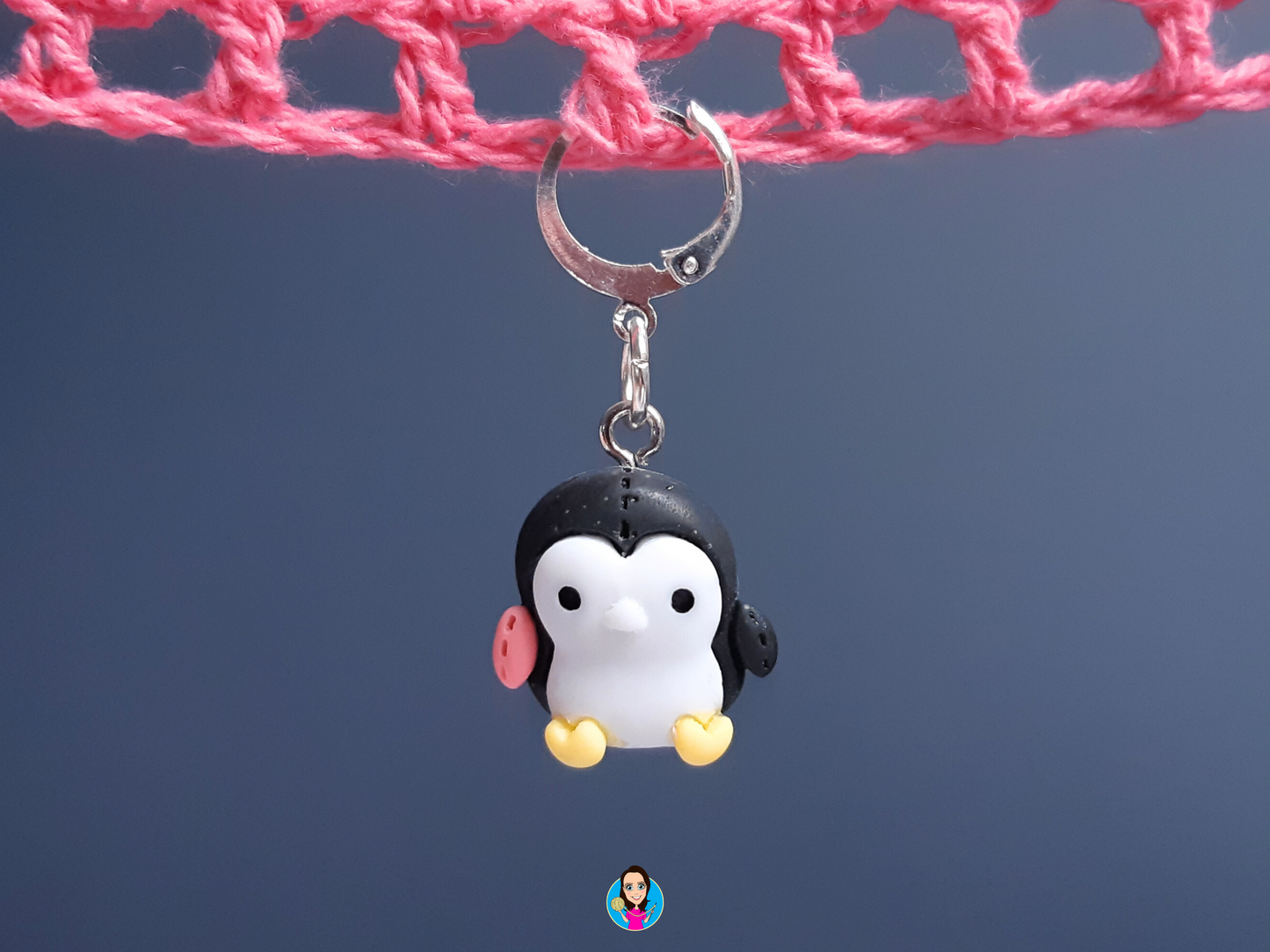 Black Penguin Kawaii Stitch Marker