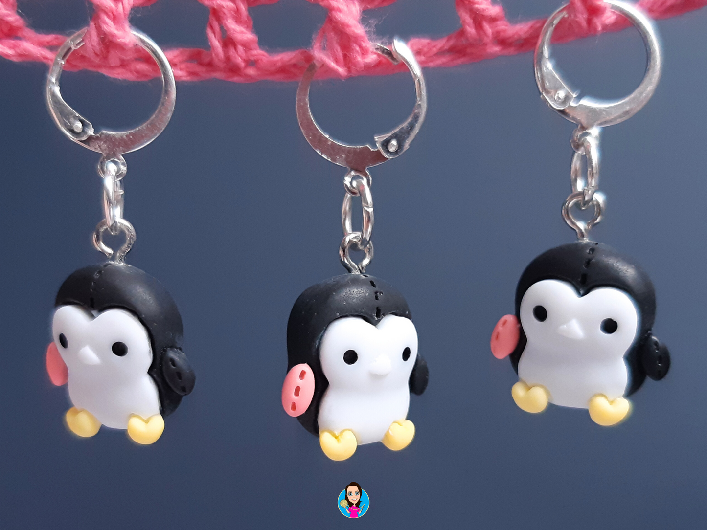 Black Penguin Kawaii Stitch Marker