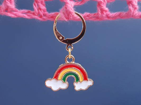 Rainbow Stitch Marker (gold)