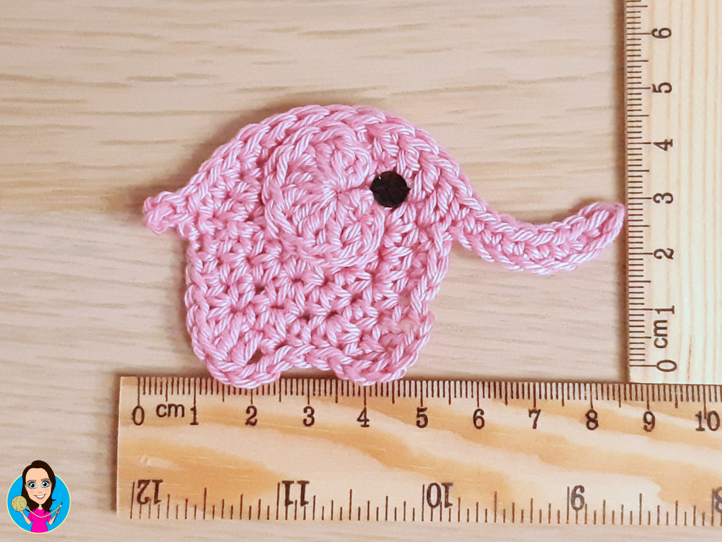 Pink Elephant Applique