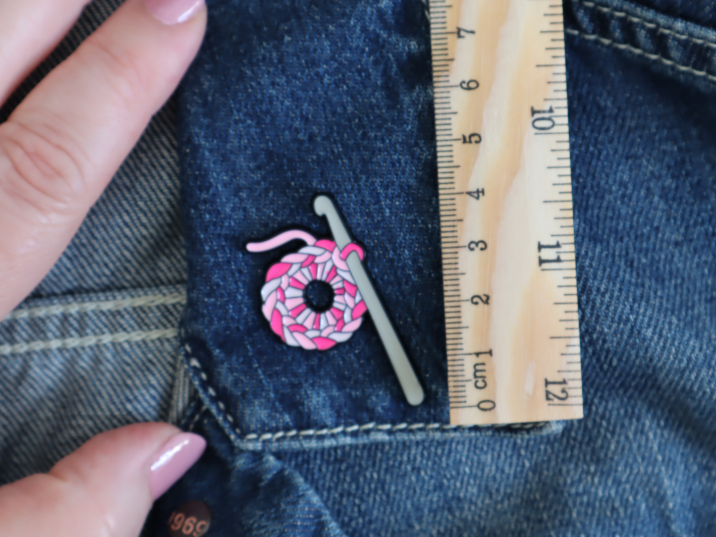 Crochet Circle Pin Badge