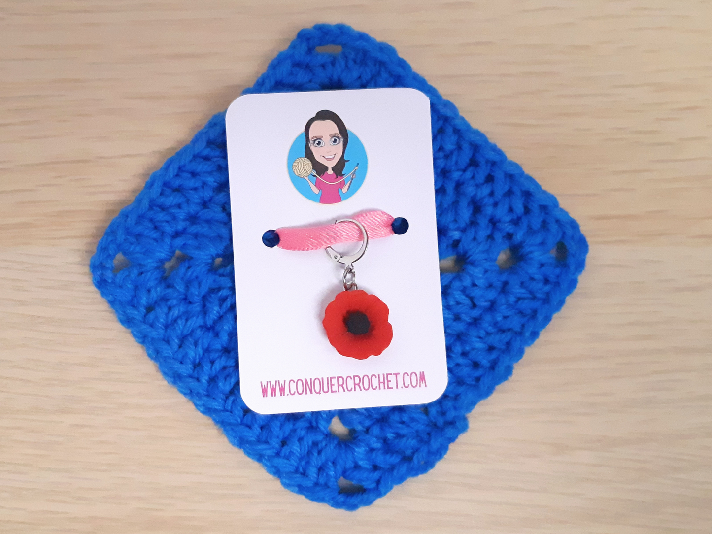 Poppy Stitch Marker