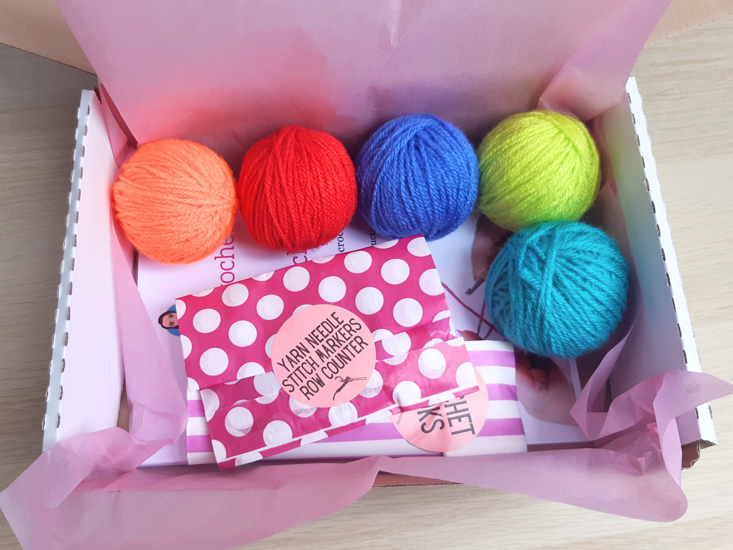 Learn To Crochet Kit (Bright Colours)