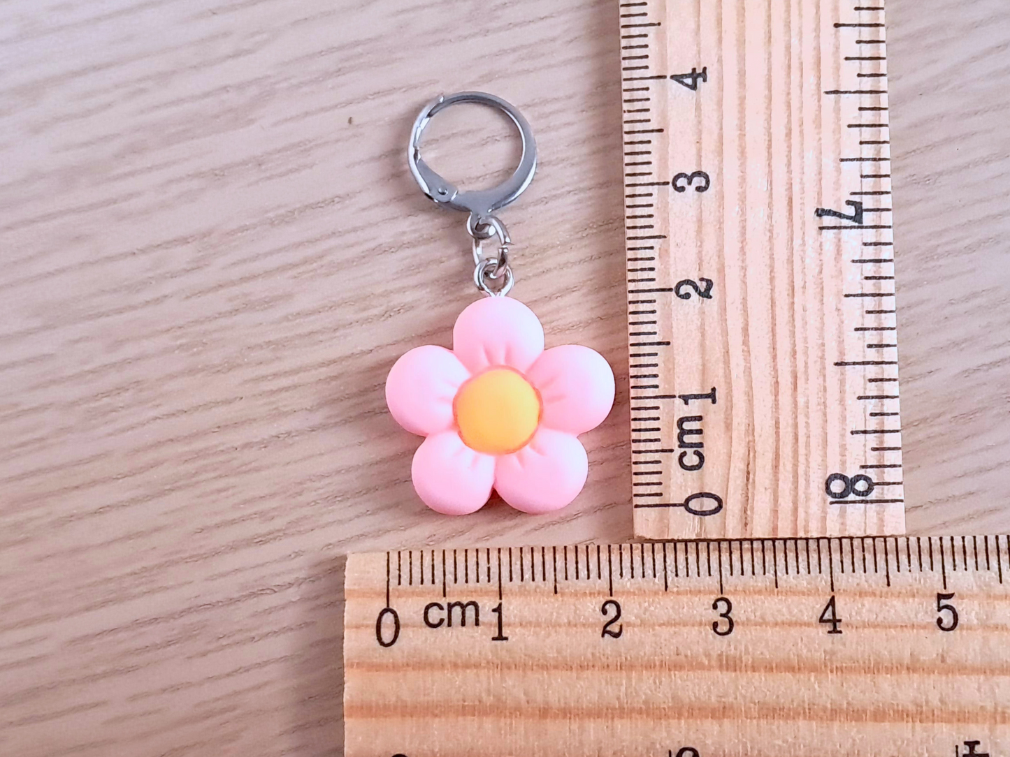 Pink Flower Stitch Marker