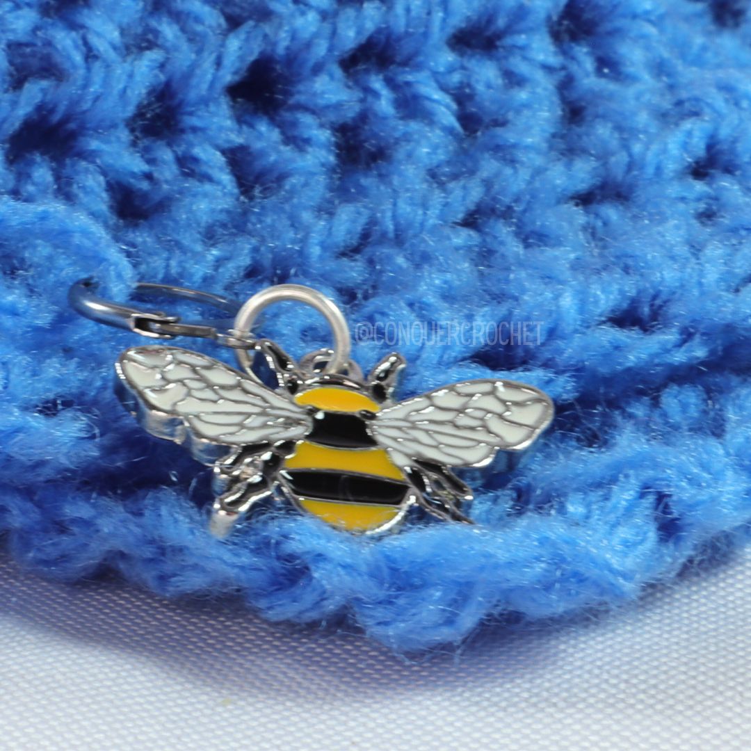 Bee Stitch Marker (flat)