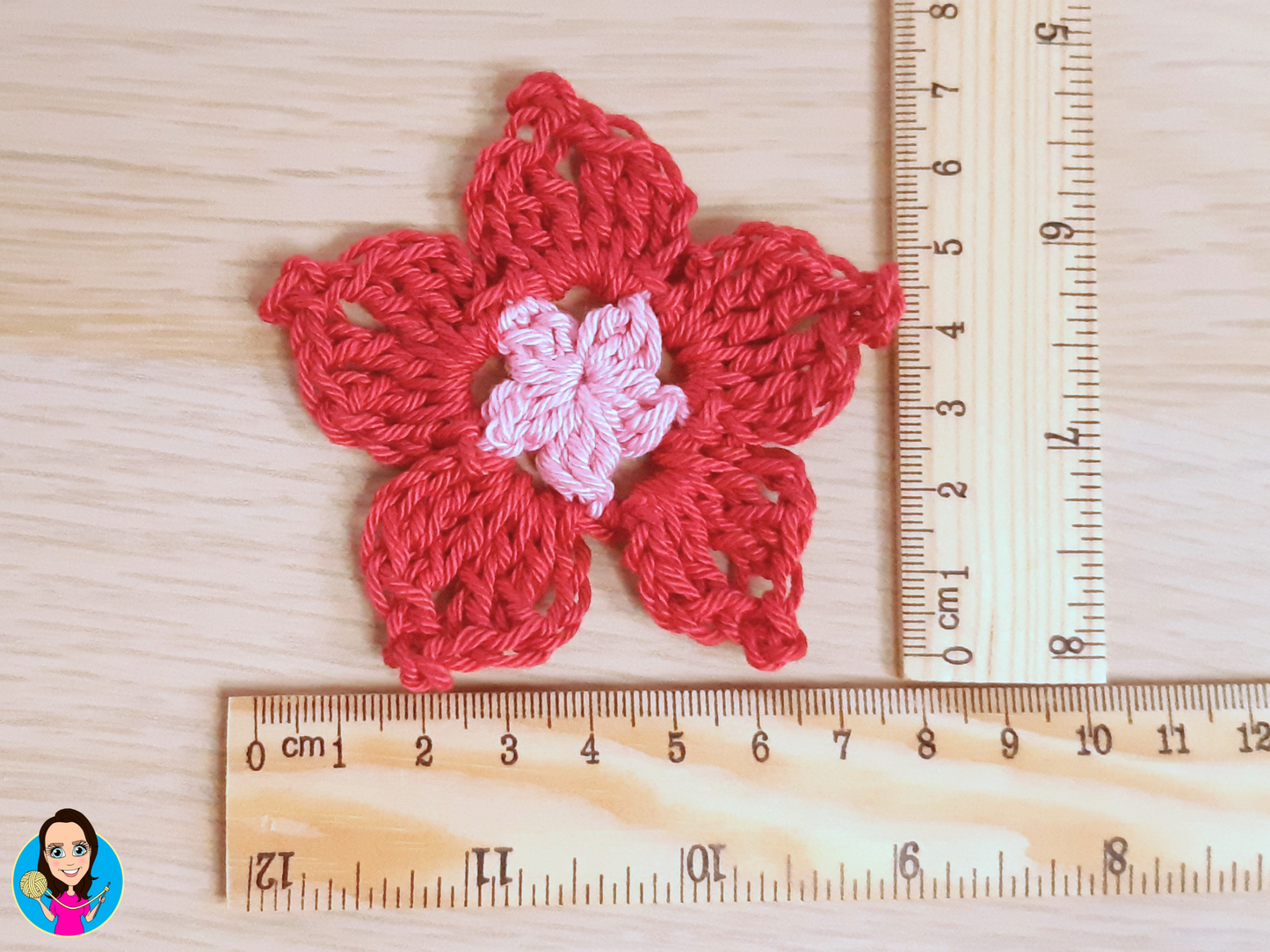 Pink Flower Applique