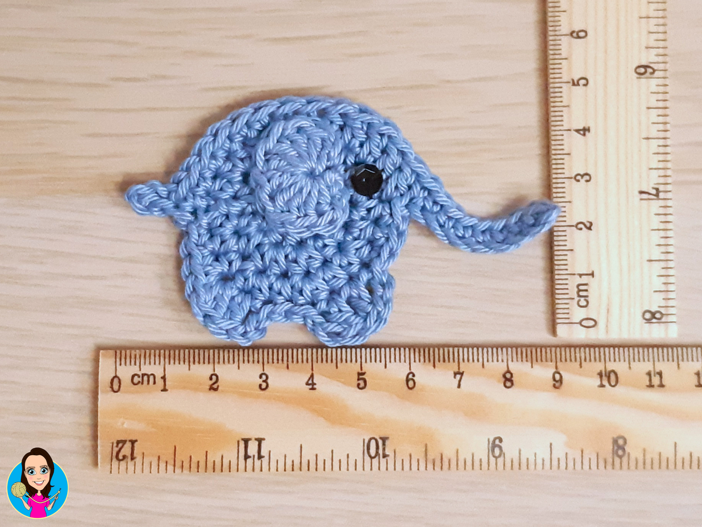 Blue Elephant Applique