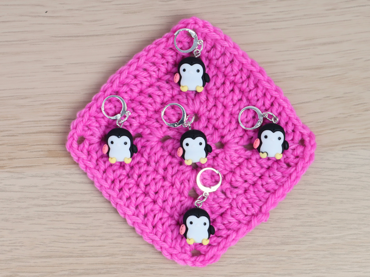 Black Penguin Kawaii Stitch Marker