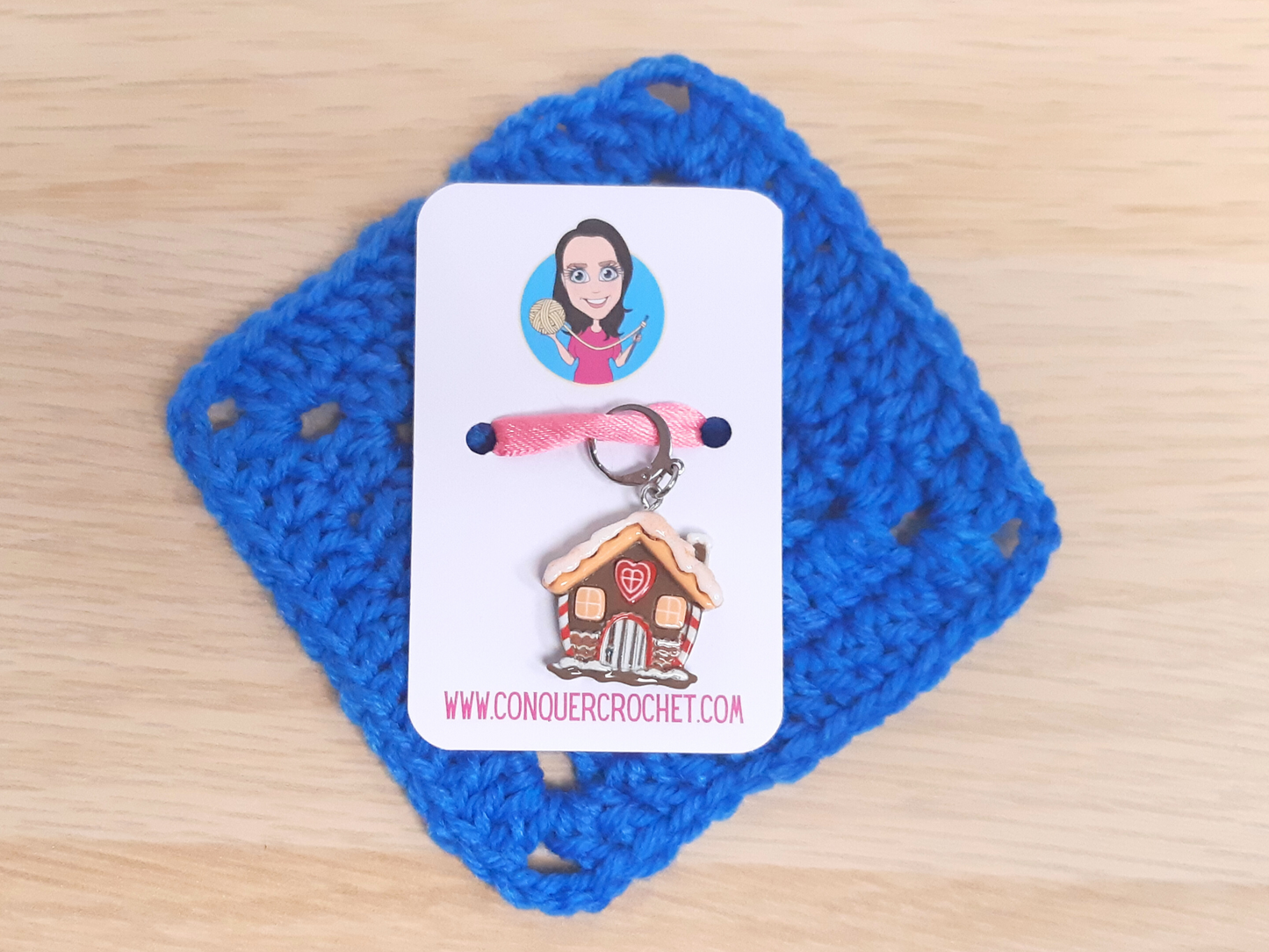 Gingerbread Winter Cottage Kawaii Stitch Marker