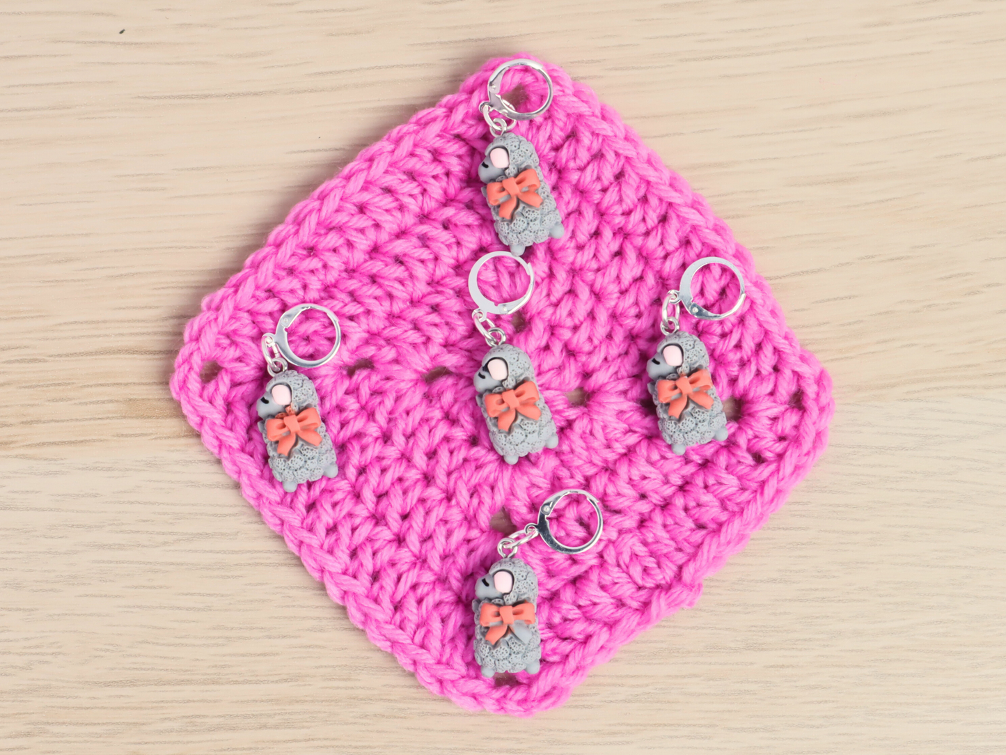 Sleepy Lamb Kawaii Stitch Marker