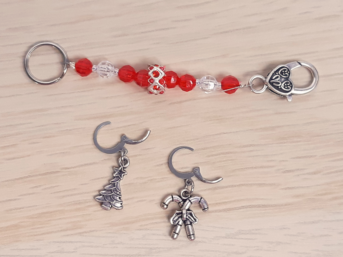 Christmas Scissor Fob and Stitch Markers Set