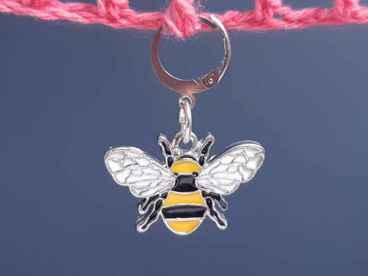 Bee Stitch Marker (flat)