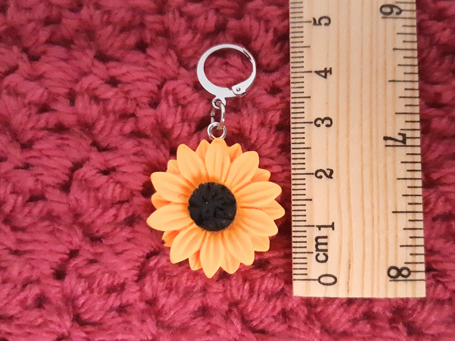 Sunflower Stitch Marker