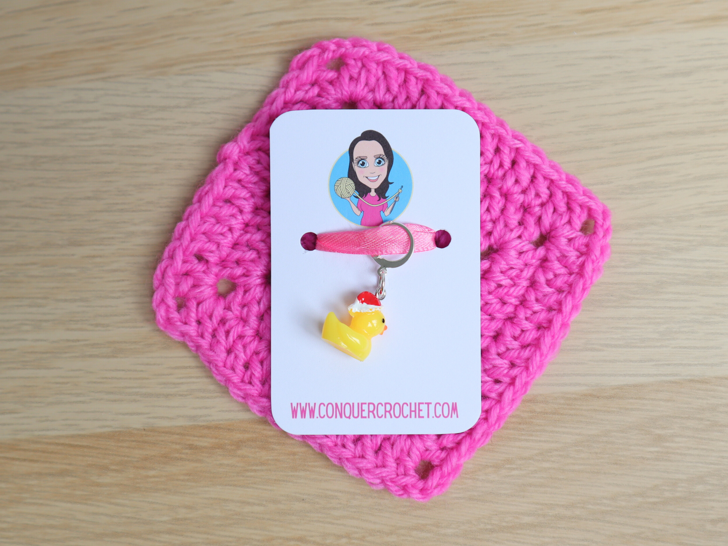 Santa Duck Stitch Marker
