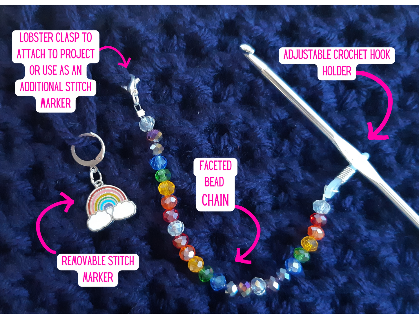 Rainbow Beaded Hook Keeper