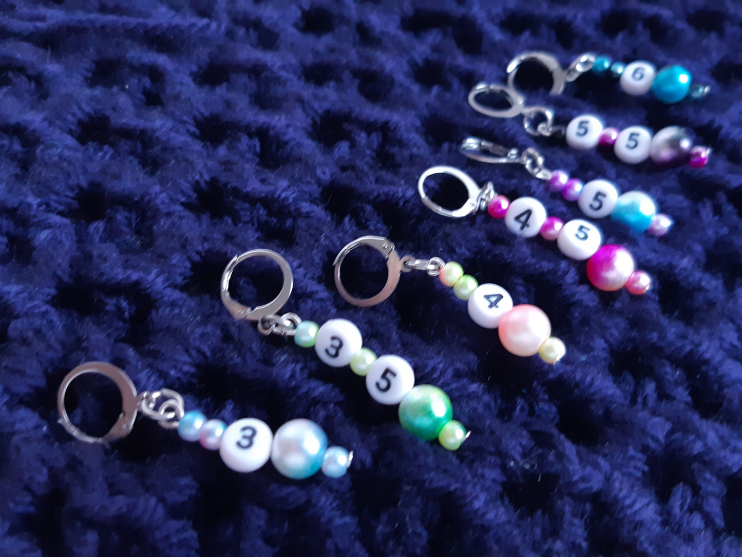 Crochet Hook Size Stitch Marker Set Of 7