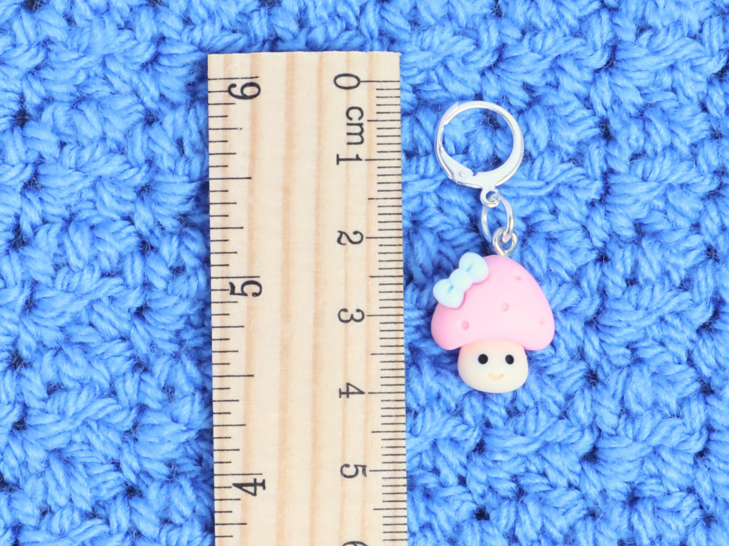 Pink Mushroom Kawaii Stitch Marker