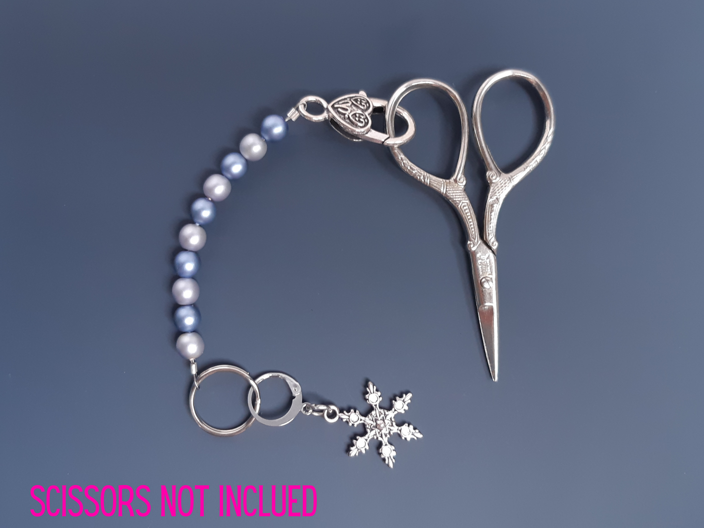 Snowflake Scissor Fob and Stitch Marker Set