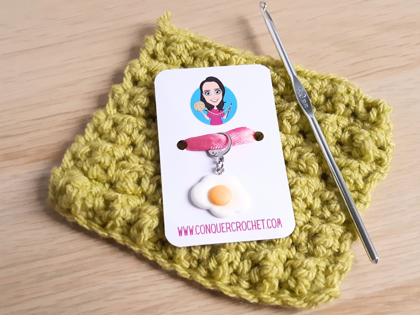 Fried Egg Stitch Marker