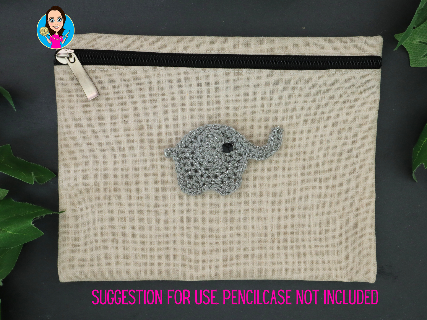 Pink Elephant Applique