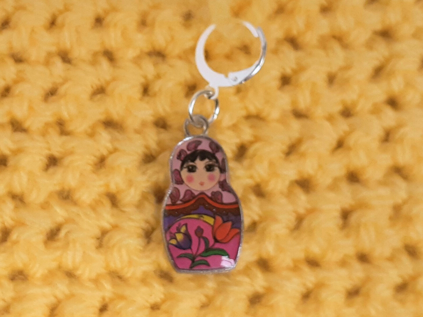 Babooshka Stitch Marker (pink)