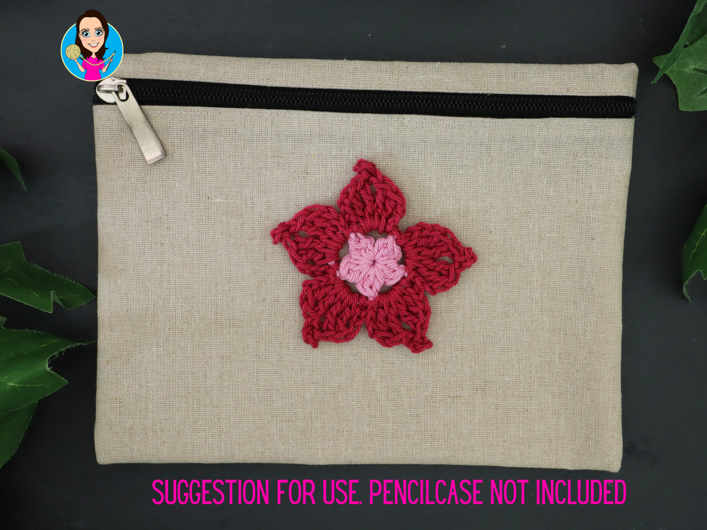 Pink Flower Applique