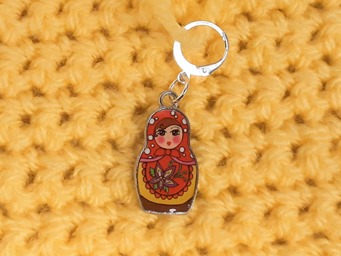 Babooshka Stitch Marker (yellow)