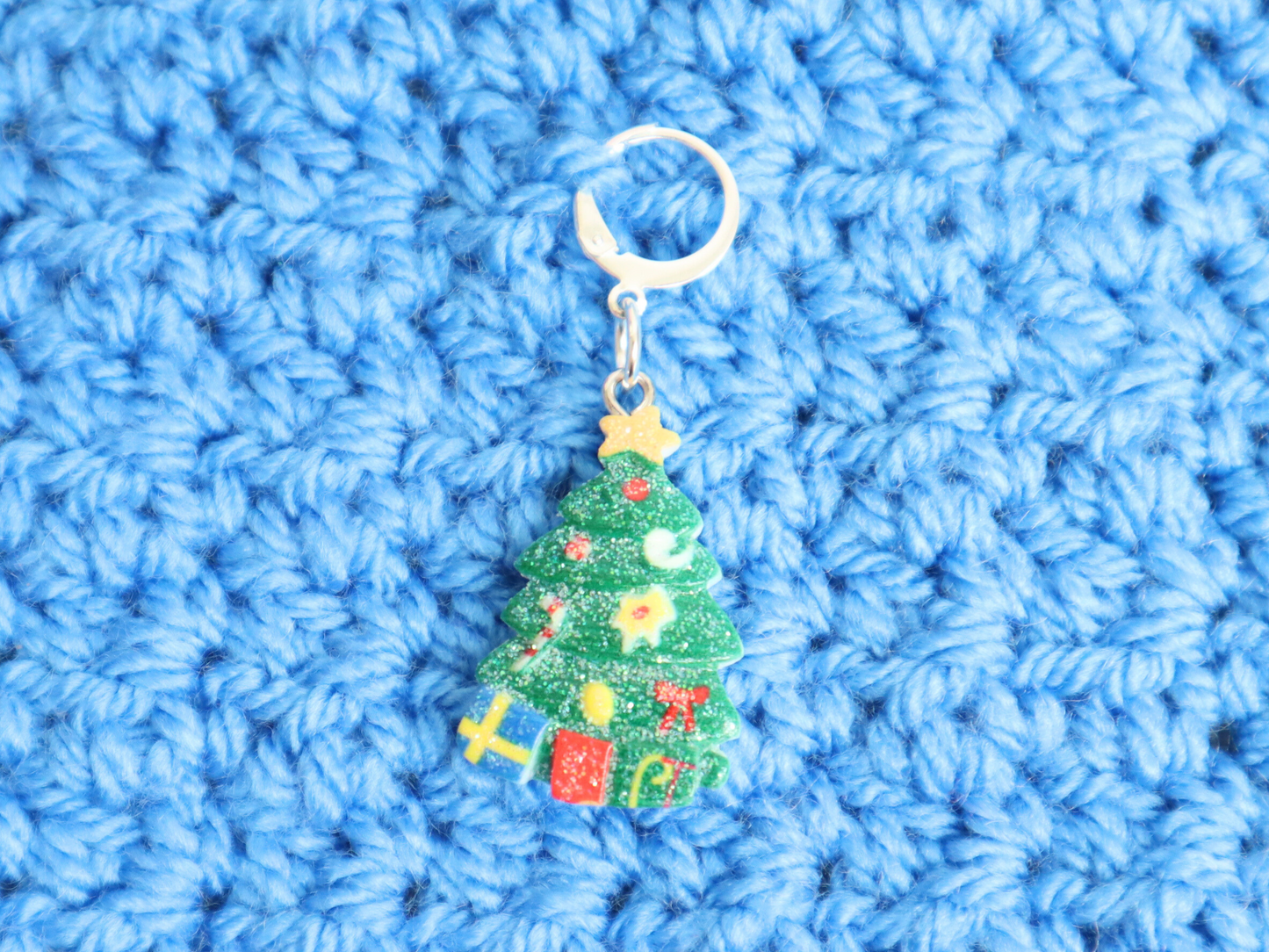 Glitter Christmas Tree Stitch Marker