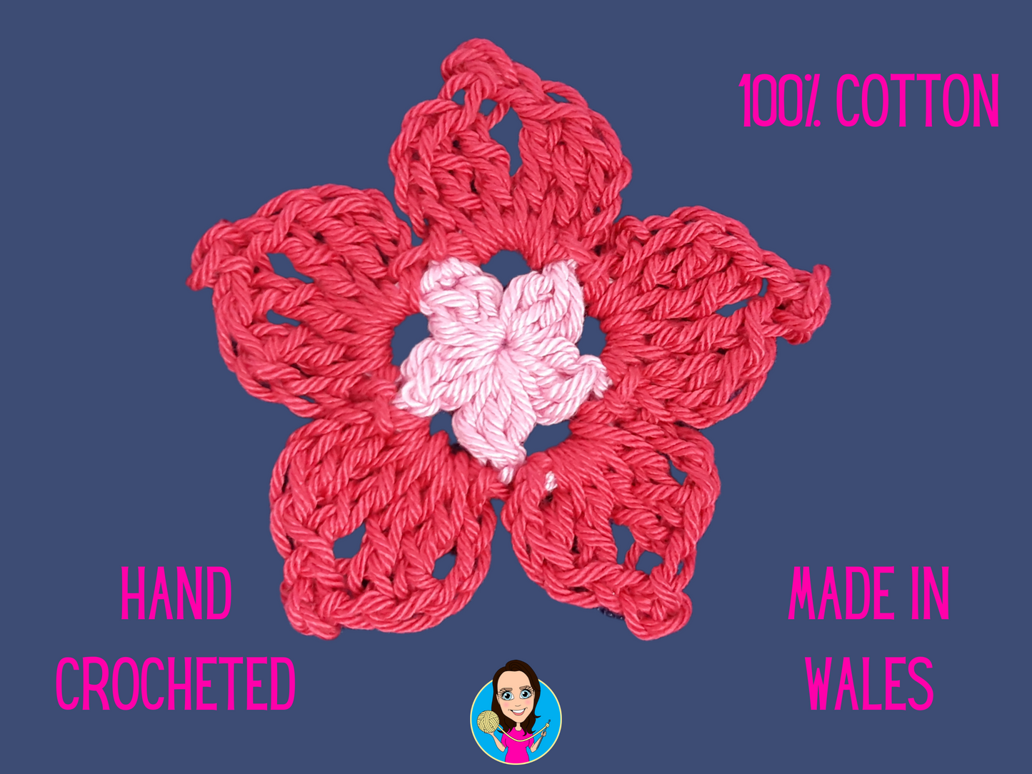 Pink Flower Applique