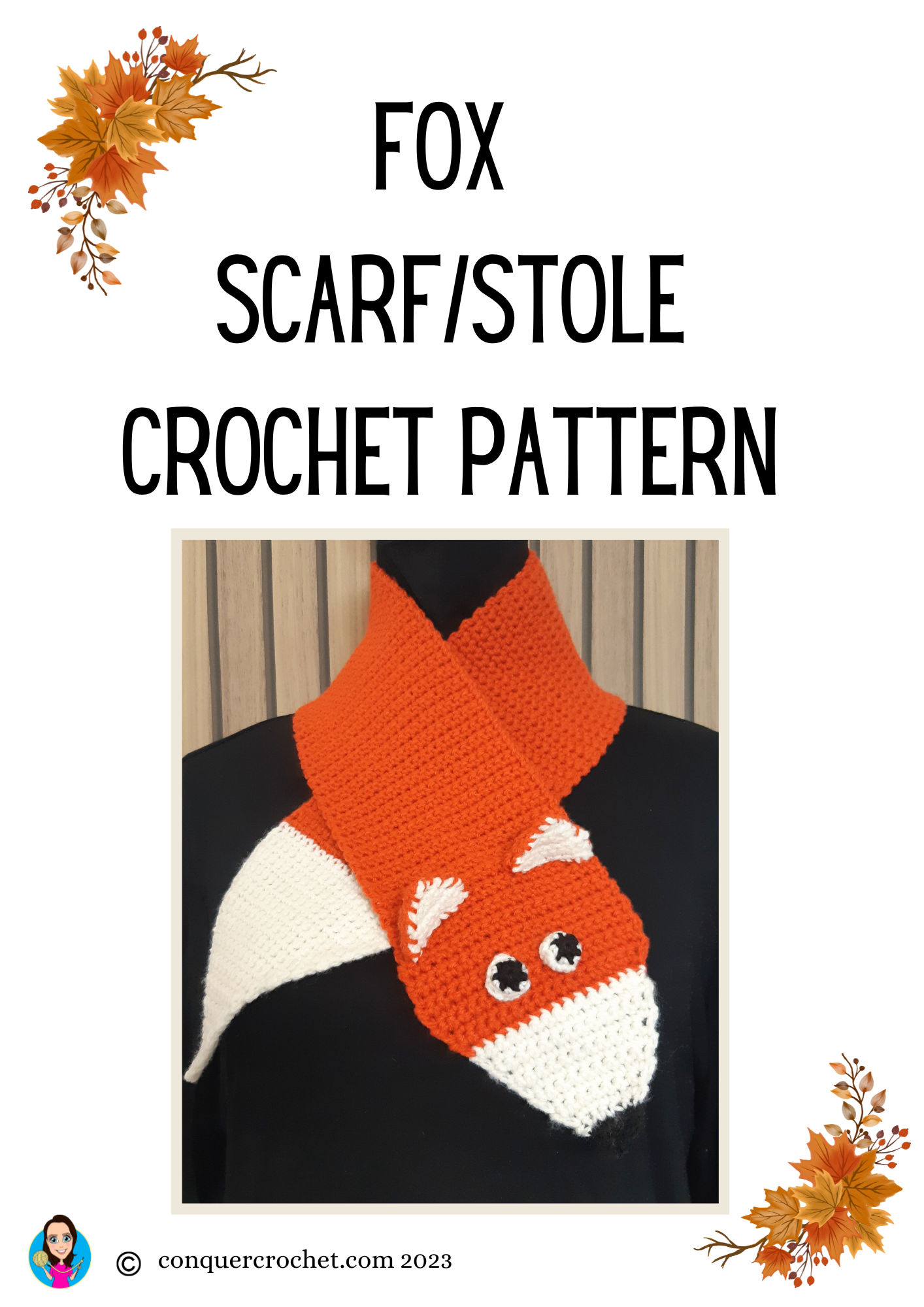 Fox Scarf Crochet Pdf Pattern