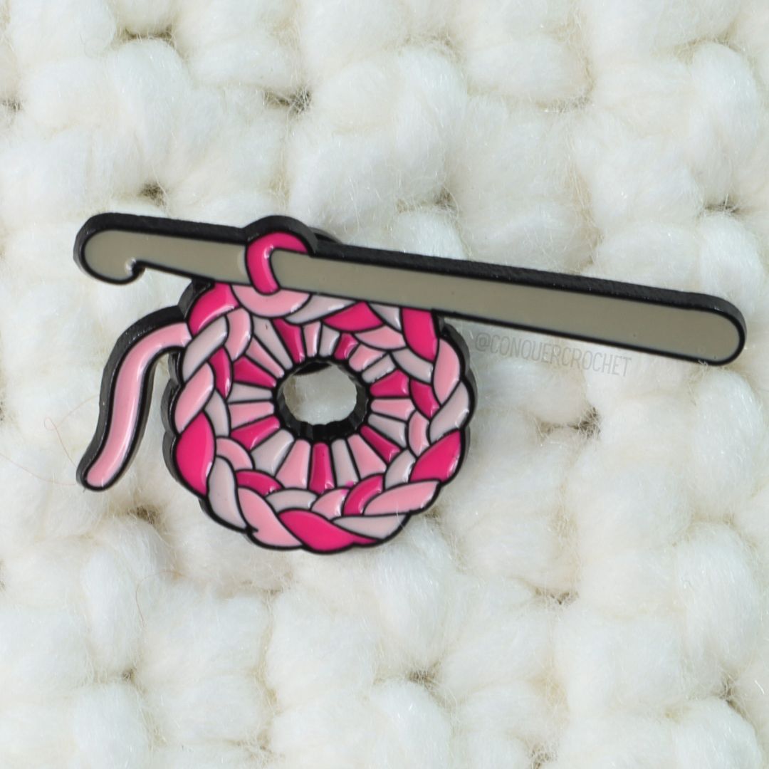 Crochet Circle Pin Badge