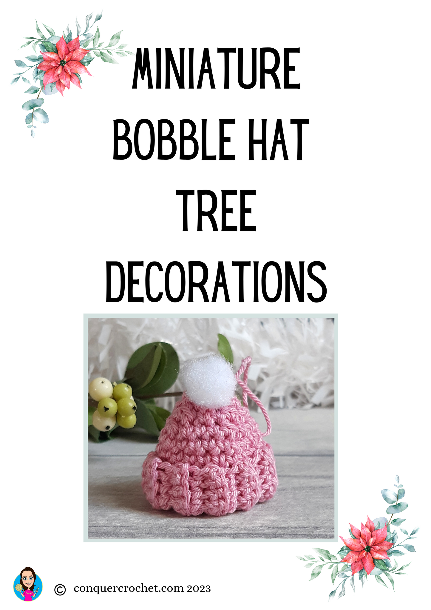 Miniature Bobble Hat Decoration PDF Crochet Pattern