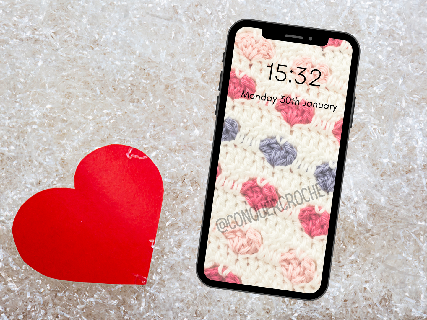 Crocheted Hearts Phone Wallpapers - 10 Wallpapers for your phone