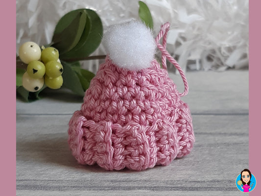 Bobble hat crochet pattern for miniature bobble hat Christmas decoration digital crochet pattern for winter hat pom pom hat