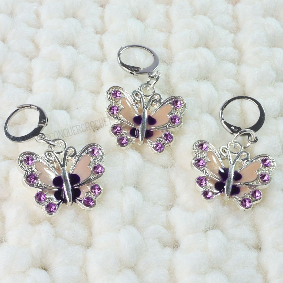 Butterfly Rhinestone Stitch Marker